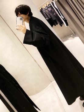 「LAD MUSICIAN（ラッドミュージシャン）のアイテム（チェスターコート）」を使った、yuyaさん（メンズ・180cm）の冬コーディネート