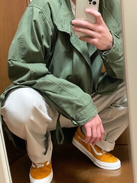 「vans」｜「アイテム（ジャケット/アウター）」を使った、まつたけさん（メンズ・179cm）の春コーディネート
