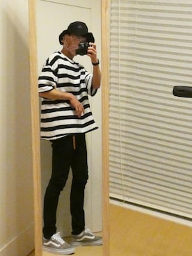 「mel(メル)のアイテム(帽子)」を使った、純さん(メンズ・168cm)の秋コーディネート