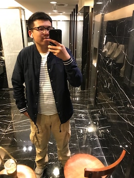 「ZARA MAN」｜「アイテム（その他アウター）」を使った、Yi 歪哎さん（メンズ・172cm）の春コーディネート