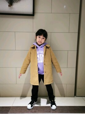 「BACK NUMBER（バックナンバー）のアイテム（ジャケット/アウター）」を使った、Reenaさん（キッズ・110cm）の春コーディネート