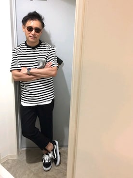 「LARS LARSEN（ラースラーセン）のアイテム（アナログ腕時計）」を使った、atunndoさん（メンズ・170cm）の秋コーディネート