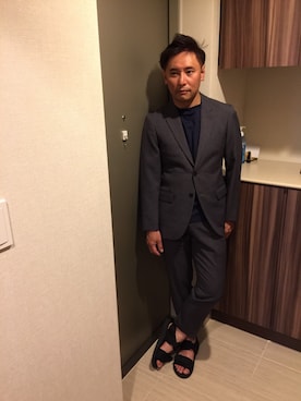 「UNIQLO JW ANDERSON」｜「アイテム（その他アウター）」を使った、atunndoさん（メンズ・170cm）の夏コーディネート