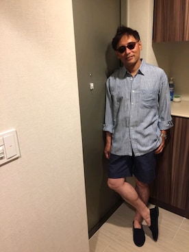 「LARS LARSEN（ラースラーセン）のアイテム」を使った、atunndoさん（メンズ・170cm）の夏コーディネート