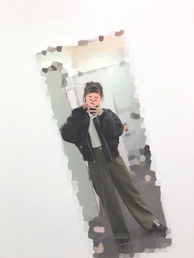 「アイテム（MA-1）」を使った、こまさんさん（レディース・162cm・20代）の春コーディネート