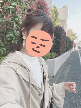 「merry jenny（メリージェニー）のアイテム（トレンチコート）」を使った、こまさんさん（レディース・162cm）の秋コーディネート