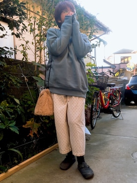 「リンネル（リンネル）のアイテム（バッグ）」を使った、あんりさん（レディース・158cm）の秋コーディネート