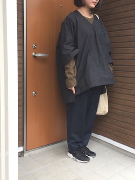 「COMME des GARCONS HOMME DEUX（コムデギャルソンオムドゥ）のアイテム（その他パンツ）」を使った、myucさん（メンズ・170cm）の秋コーディネート