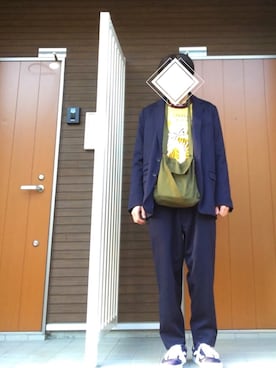 「doublet（ダブレット）のアイテム（ブルゾン）」を使った、myucさん（メンズ・170cm）の冬コーディネート