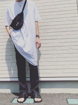 「JACOB JENSEN（ヤコブイェンセン）のアイテム」を使った、myucさん（メンズ・170cm）の夏コーディネート