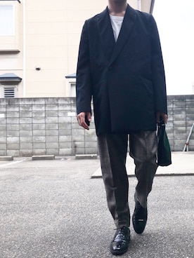 「ESSAY（エッセイ）のアイテム（ジャケット/アウター）」を使った、myucさん（メンズ・170cm）の秋コーディネート