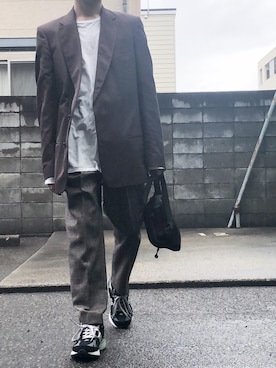 「DRIES VAN NOTEN（ドリスヴァンノッテン）のアイテム（テーラードジャケット）」を使った、myucさん（メンズ・170cm）の秋コーディネート