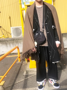 「sulvam（サルバム）のアイテム（チェスターコート）」を使った、myucさん（メンズ・170cm）の冬コーディネート