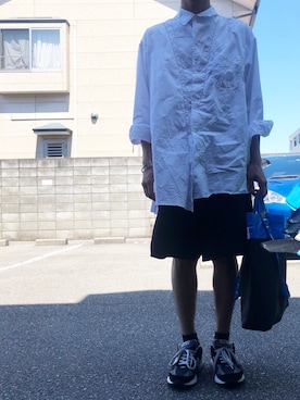 「gilet（ジレ）のアイテム」を使った、myucさん（メンズ・170cm）の春コーディネート