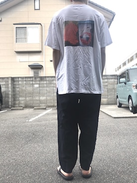 「COMME des GARCONS HOMME DEUX（コムデギャルソンオムドゥ）のアイテム（その他パンツ）」を使った、myucさん（メンズ・170cm）の夏コーディネート