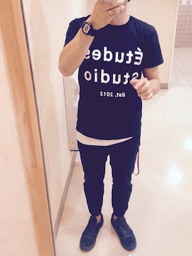 「Etudes Studio（エチュードスタジオ）のアイテム」を使った、John.Mさん（メンズ・164cm）の春コーディネート