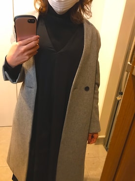 「NANO universe（ナノユニバース）のアイテム（チェスターコート）」を使った、mty30さん（レディース・153cm）の冬コーディネート