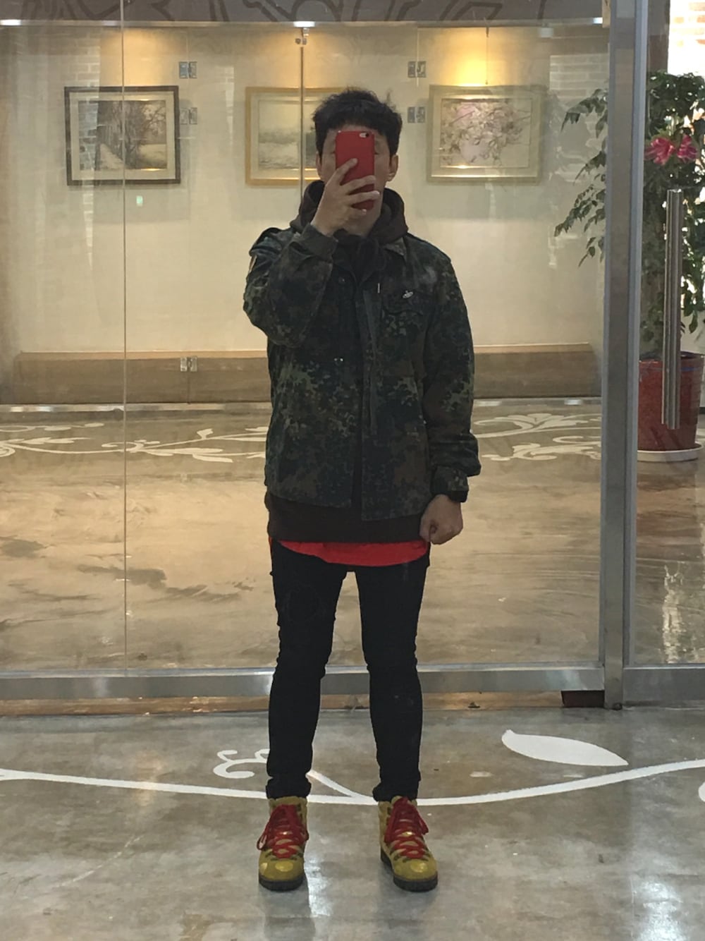 「millitary、street、daily look、adidas Originals by JEREMY SCOTT」｜「no brandのアイテム（ミリタリージャケット、その他）」を使った、yolo132さん（メンズ・165cm）の春コーディネートの1枚目の写真