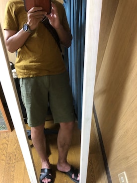 「NANO universe（ナノユニバース）のアイテム（サンダル）」を使った、るのはさん（メンズ・170cm）の夏コーディネート