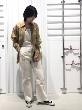 「JOINT WORKS（ジョイントワークス）のアイテム（オールインワン・サロペット）」を使った、REMIさん（レディース・163cm）の春コーディネート