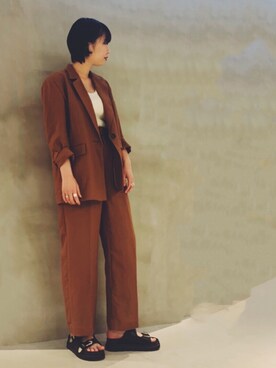 「JOINT WORKS（ジョイントワークス）のアイテム（ジャケット/アウター）」を使った、REMIさん（レディース・163cm）の春コーディネート