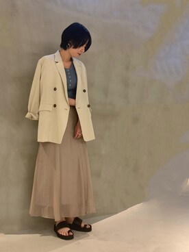 「JOINT WORKS（ジョイントワークス）のアイテム（ジャケット/アウター）」を使った、REMIさん（レディース・163cm）の春コーディネート