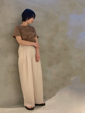 「JOINT WORKS（ジョイントワークス）のアイテム（トップス）」を使った、REMIさん（レディース・163cm）の夏コーディネート