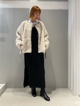 「JOINT WORKS（ジョイントワークス）のアイテム（ジャケット/アウター）」を使った、REMIさん（レディース・163cm）の冬コーディネート