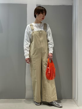 「JOINT WORKS（ジョイントワークス）のアイテム（オールインワン・サロペット）」を使った、REMIさん（レディース・163cm）の春コーディネート
