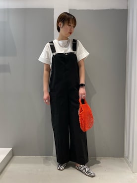 「JOINT WORKS（ジョイントワークス）のアイテム（オールインワン・サロペット）」を使った、REMIさん（レディース・163cm）の春コーディネート