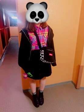「POU DOU DOU（プードゥドゥ）のアイテム（ブルゾン）」を使った、Penaさん（レディース・147cm）の春コーディネート