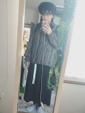 「UNION（ユニオン）のアイテム（帽子）」を使った、はるかさん（レディース・166cm）の冬コーディネート
