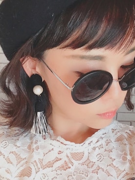 「タッセルイヤリング」｜BIBIKOさん（レディース・157cm）の秋コーディネート