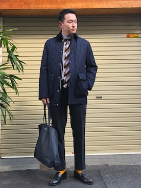 「instagramフォローお願いします」｜「アイテム（ブルゾン）」を使った、YUIさん（メンズ・170cm）の冬コーディネート