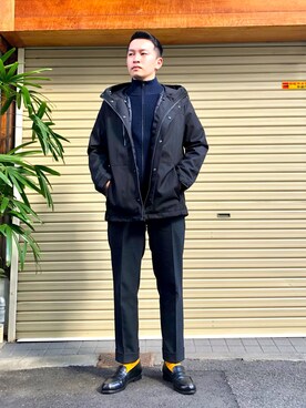 「instagramフォローお願いします」｜「アイテム（ローファー）」を使った、YUIさん（メンズ・170cm）の冬コーディネート