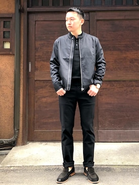 「instagramフォローお願いします」｜「アイテム（ローファー）」を使った、YUIさん（メンズ・170cm）の春コーディネート