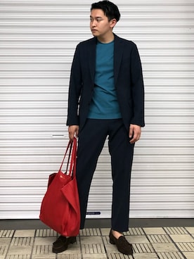 「TAKA-Q（タカキュー）のアイテム（ジャケット/アウター）」を使った、YUIさん（メンズ・170cm）の春コーディネート