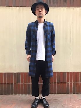 「BLACK COMME des GARCONS（ブラックコムデギャルソン）のアイテム（その他パンツ）」を使った、シライシ タクヤさん（メンズ・171cm）の春コーディネート