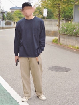 「CLANE（クラネ）のアイテム（キャップ）」を使った、T.さん（メンズ・172cm）の秋コーディネート