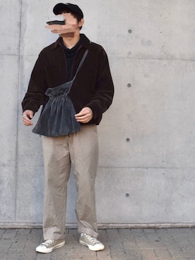 「CLANE（クラネ）のアイテム（キャップ）」を使った、T.さん（メンズ・172cm）の冬コーディネート