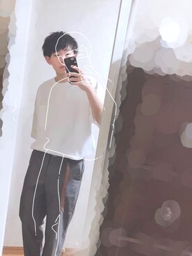 「GU（ジーユー）のアイテム（ベルト、ブラウン系）」を使った、WK。さん（メンズ・164cm）の夏コーディネート