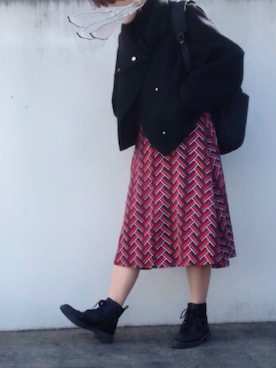 「mici（ミチ）のアイテム（その他アウター）」を使った、水海  / 古着とプチプラさん（レディース・162cm）の冬コーディネート