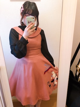 Emily Temple cuteのジャンパースカートを使った人気ファッション