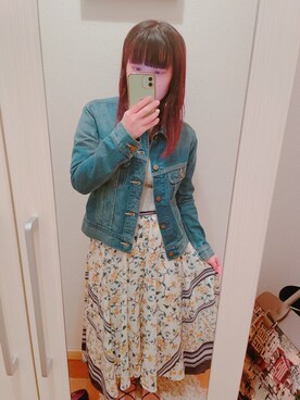 「Lee（リー）のアイテム（ジャケット/アウター）」を使った、こっとんさん（レディース・154cm）の夏コーディネート