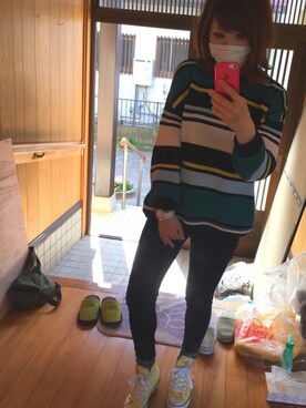 「外はねヘアー」｜Chan♡Tomoさん（レディース・154cm）の春コーディネート