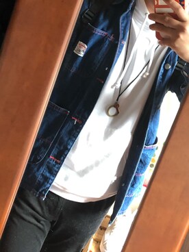 「シンフルコーデ」｜「アイテム（デニムジャケット）」を使った、fanta...さん（メンズ・173cm）の冬コーディネート