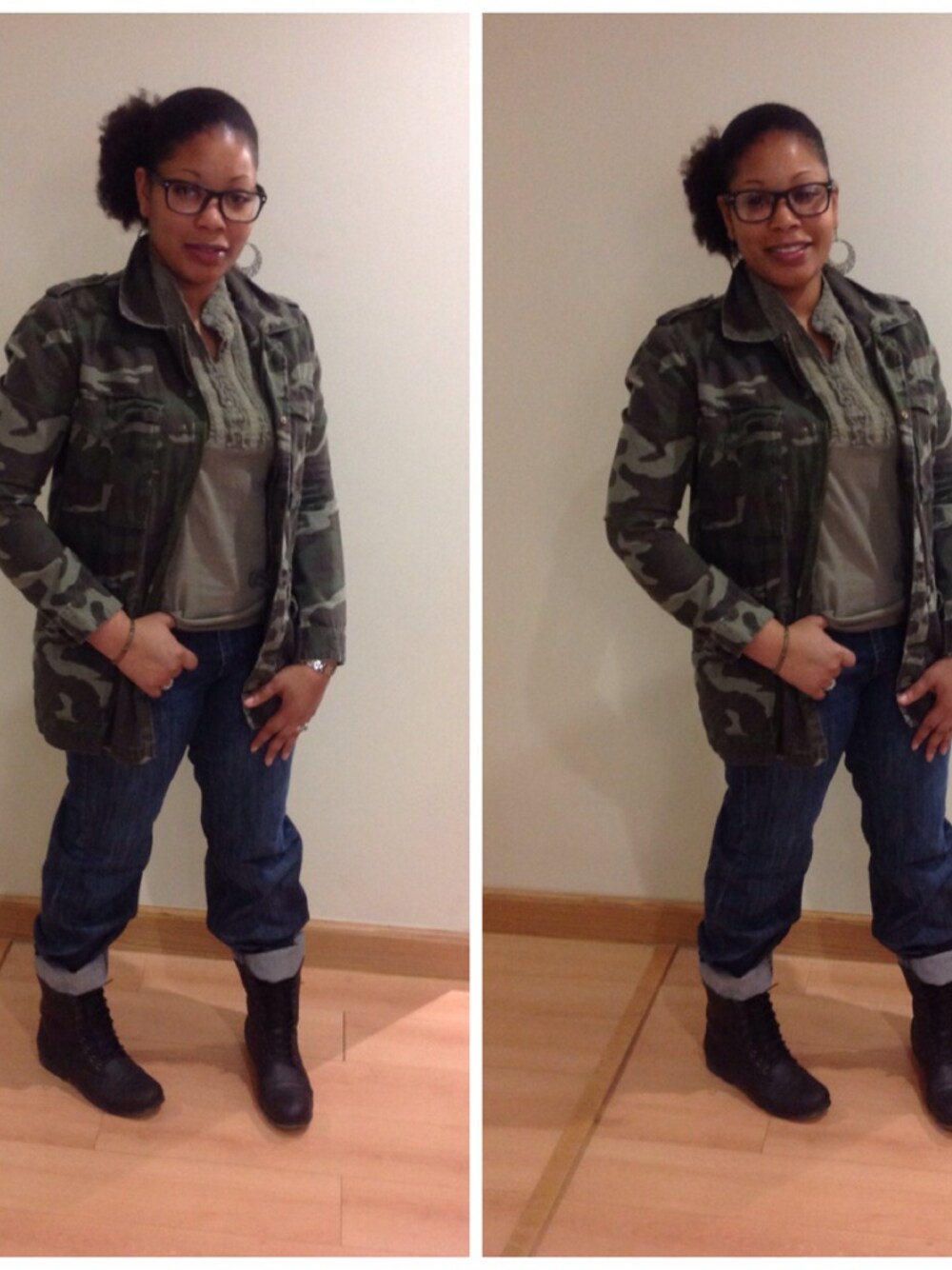 「boots、FOREVER 21、jacket 、jeans、STEVE MADDEN、YMI」｜S.L. Hubbardさん（レディース）の冬コーディネートの1枚目の写真