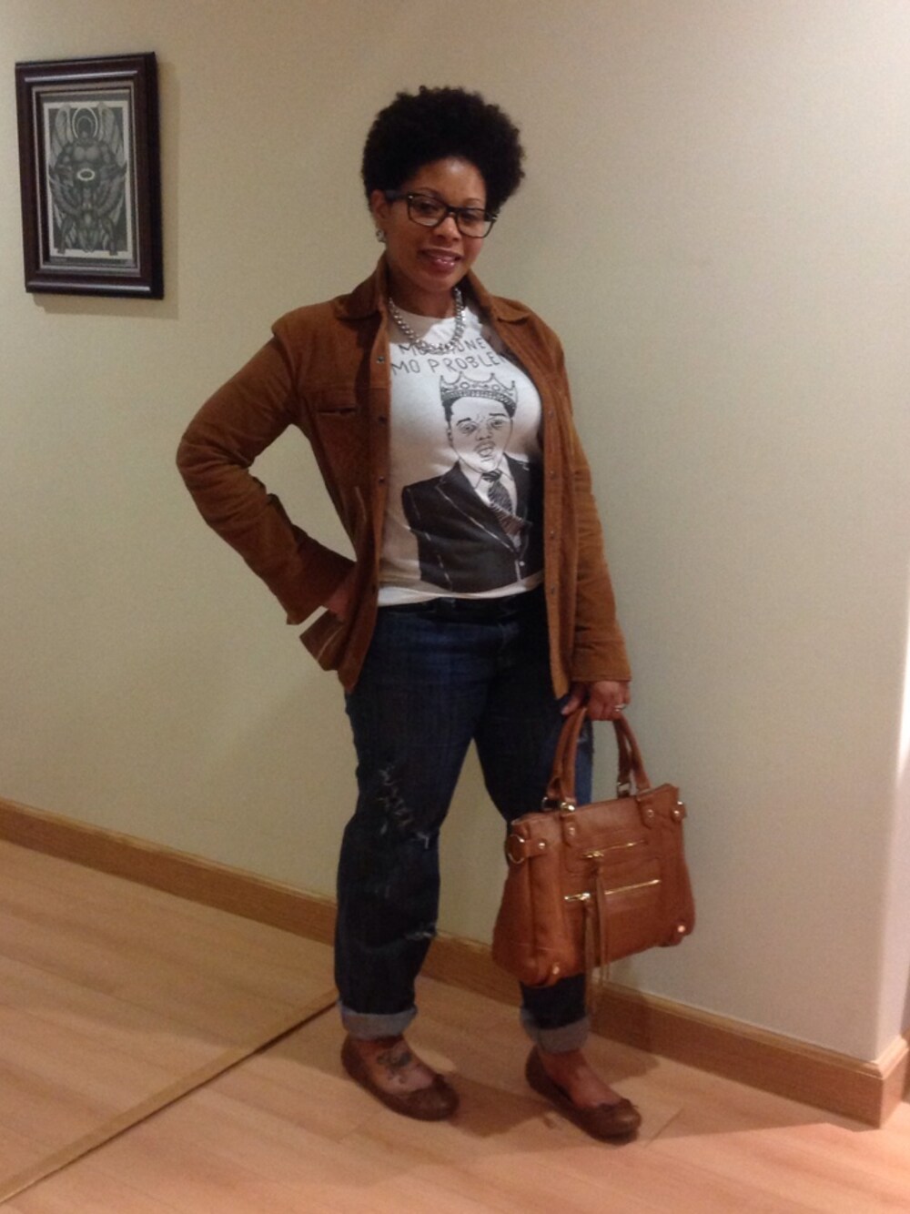 「BAG、FOREVER 21、jacket 、Levi's、STEVE MADDEN、T-SHIRT」｜S.L. Hubbardさん（レディース）の春コーディネートの1枚目の写真