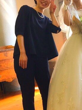 「AULI（アウリィ）のアイテム（つなぎ/オールインワン）」を使った、まぁさんさん（レディース・160cm）の冬コーディネート