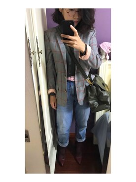 「アイテム（ブーティ、レッド系）」を使った、PrettyWitchさん（レディース・160cm）の秋コーディネート